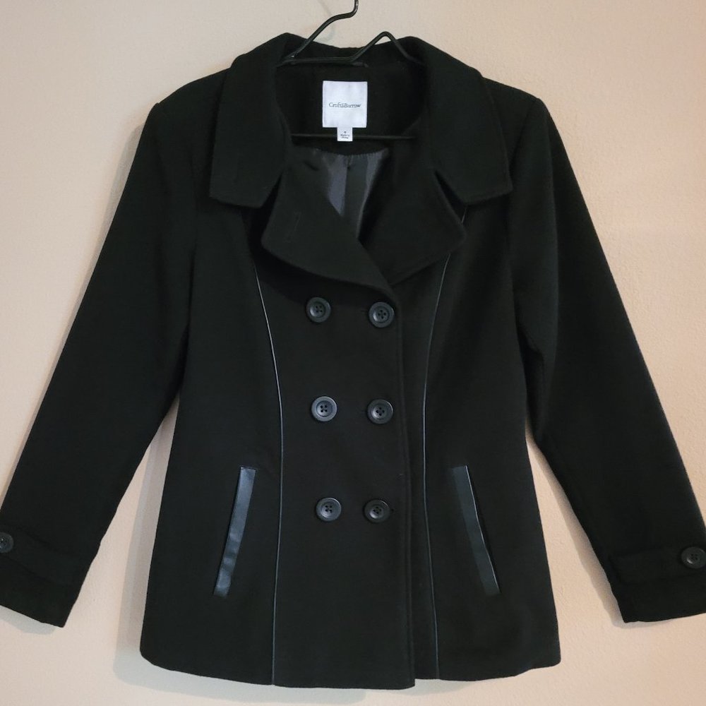 Croft & Barrow Double Breasted Peacoat Size S
